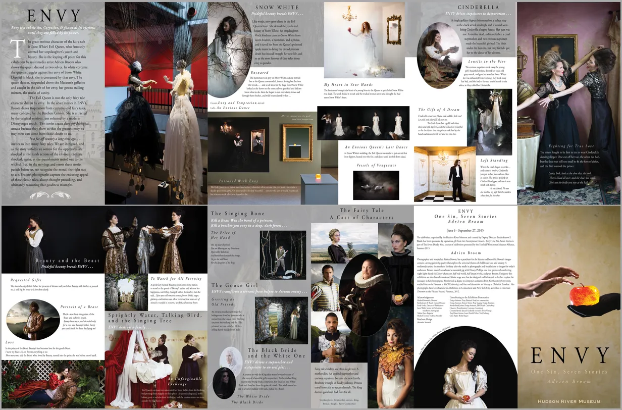 6-panel folding brochure for the Adrien Broom: Envy exhibition
