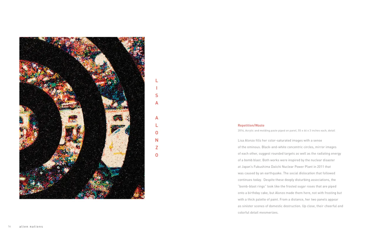 Alien Nations (2017) exhibition catalog, pages 16-17