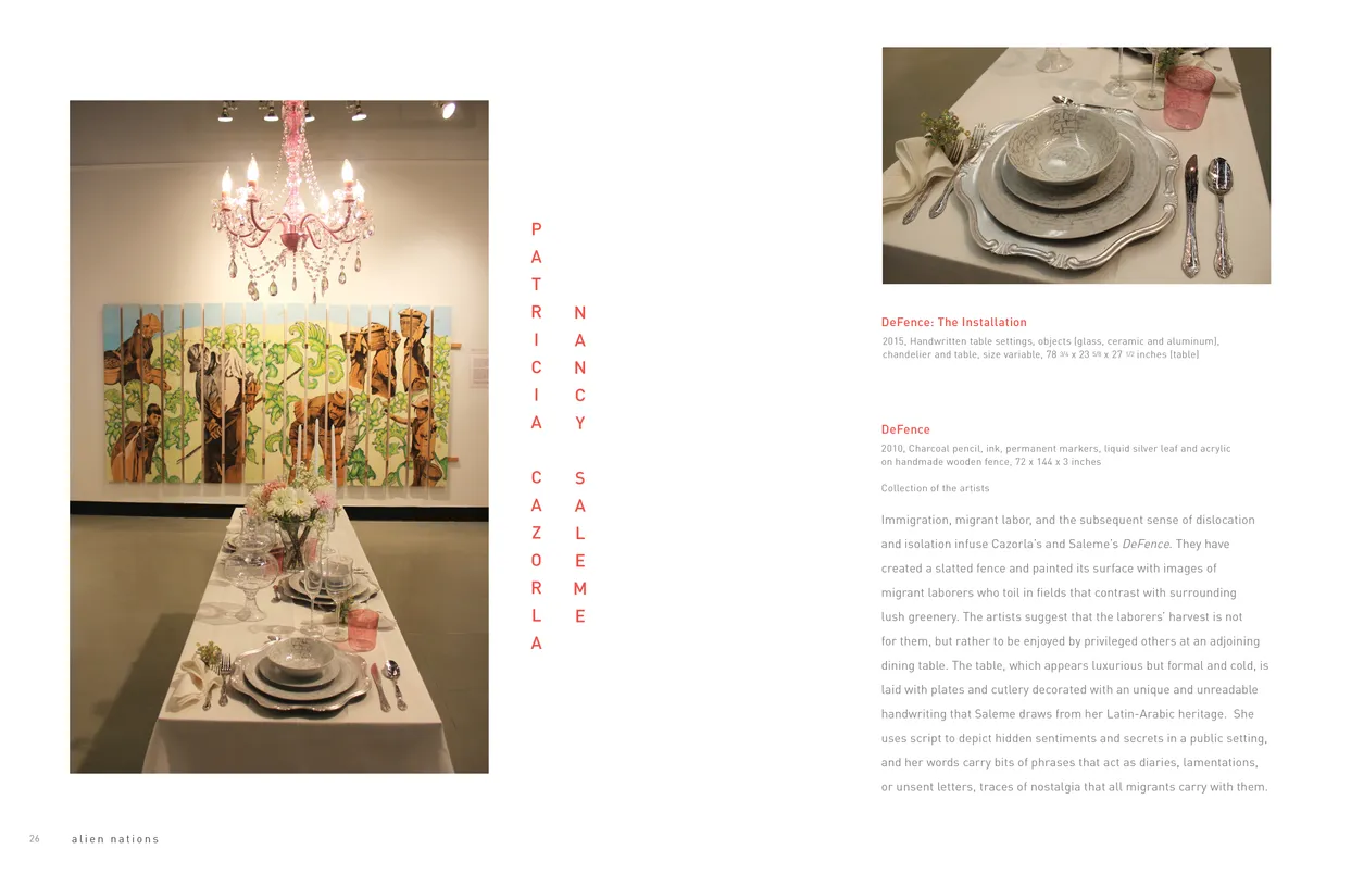Alien Nations (2017) exhibition catalog, pages 26-27