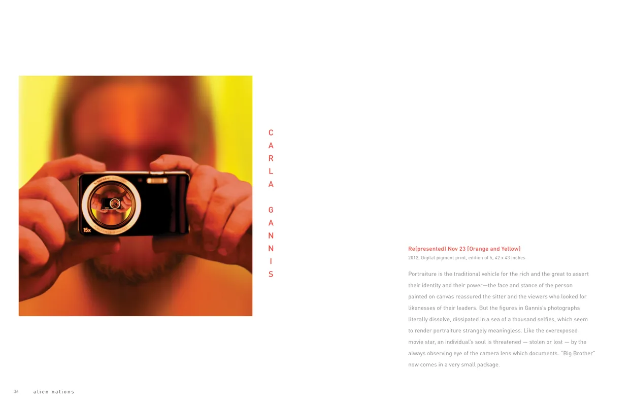 Alien Nations (2017) exhibition catalog, pages 36-37