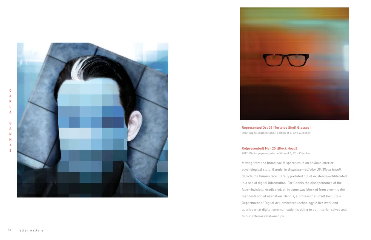 Alien Nations (2017) exhibition catalog, pages 38-39