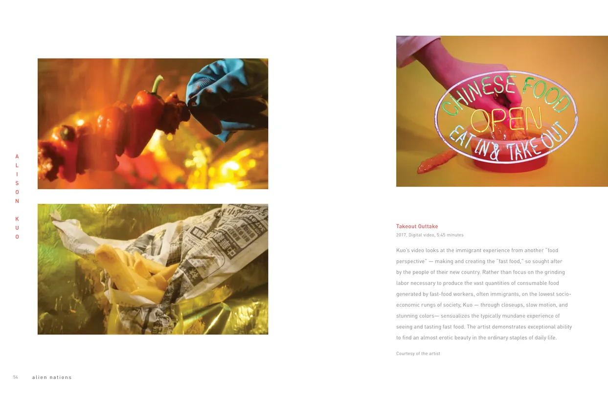 Alien Nations (2017) exhibition catalog, pages 54-55