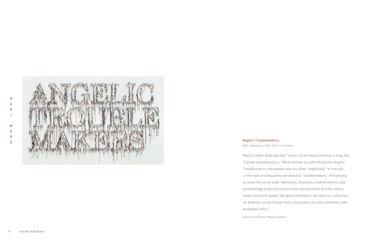 Alien Nations (2017) exhibition catalog, pages 66-67