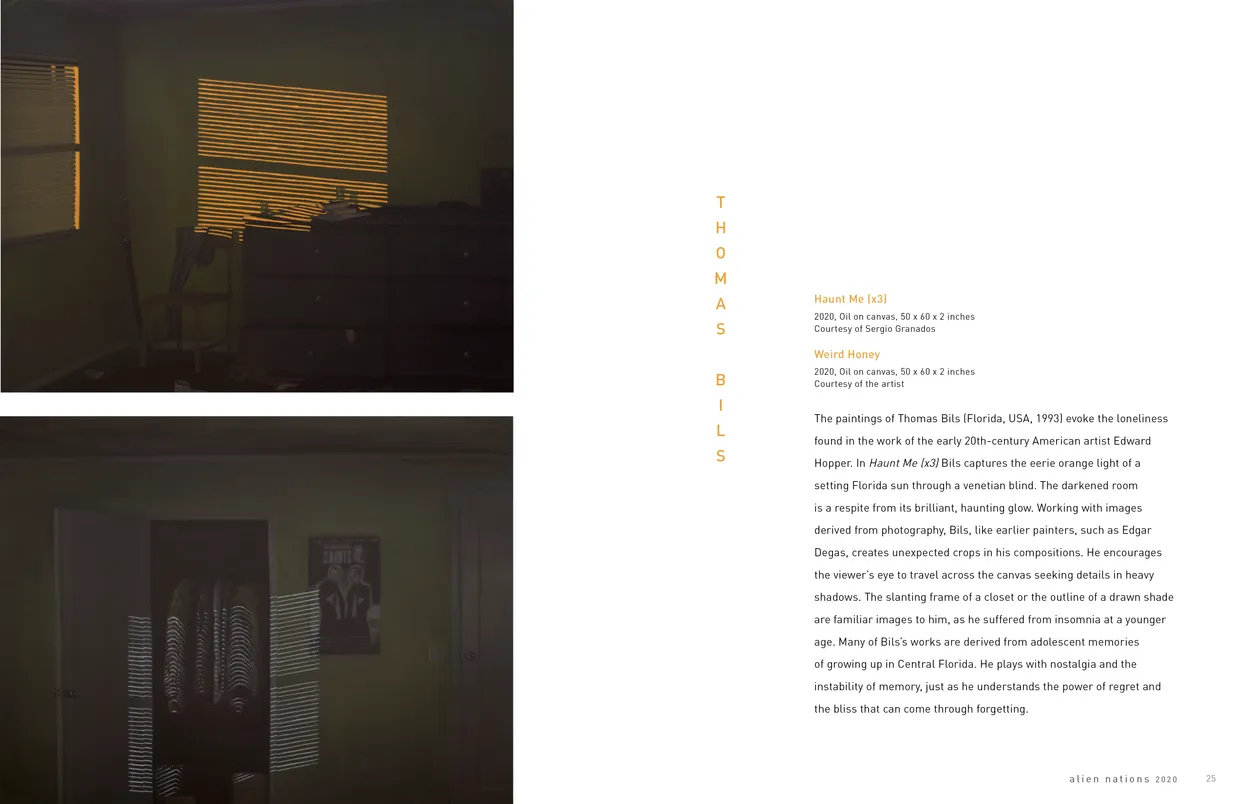 Alien Nations 2020 exhibition catalog, pages 24-25