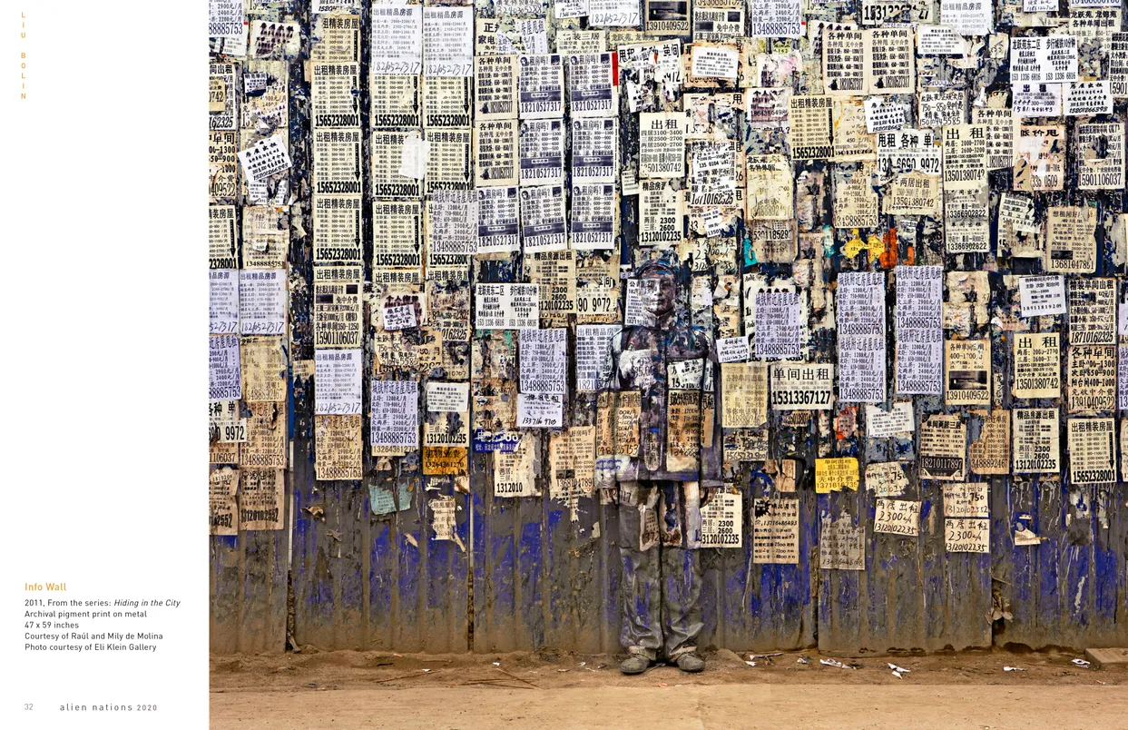 Alien Nations 2020 exhibition catalog, pages 32-33