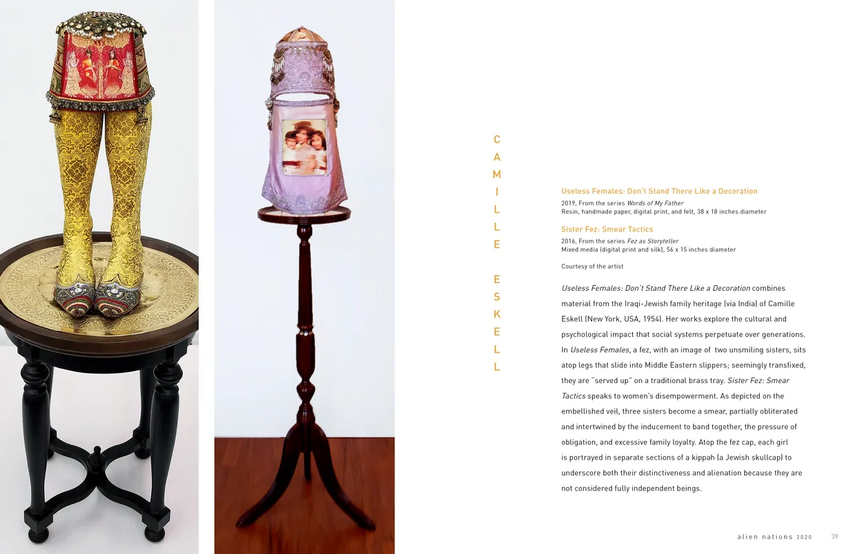 Alien Nations 2020 exhibition catalog, pages 38-39