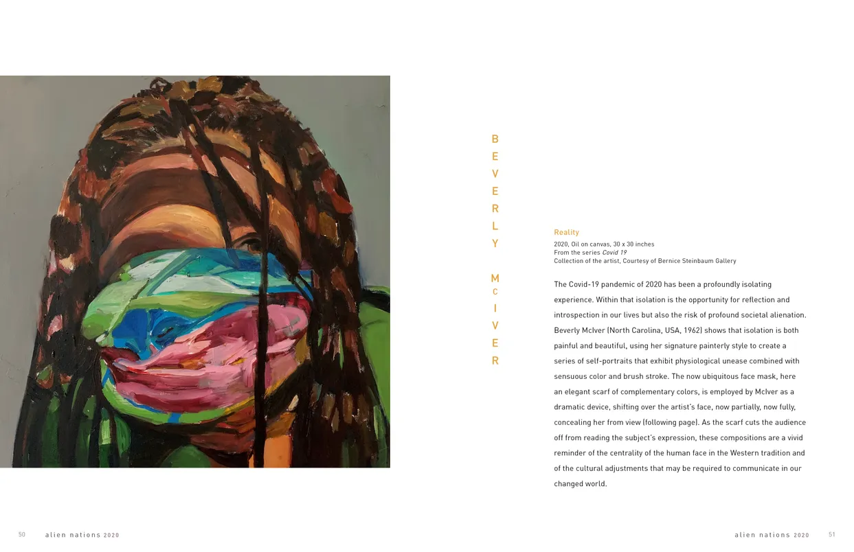 Alien Nations 2020 exhibition catalog, pages 50-51