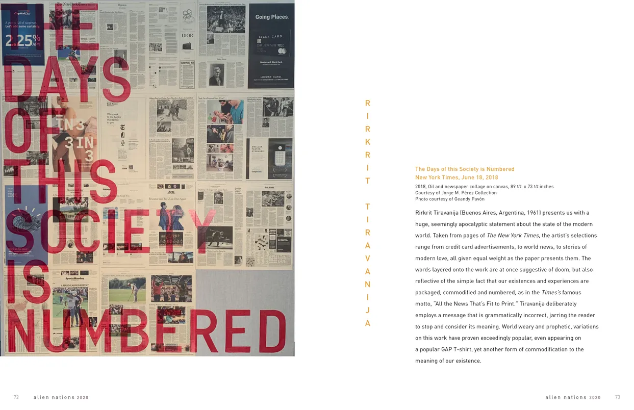 Alien Nations 2020 exhibition catalog, pages 72-73