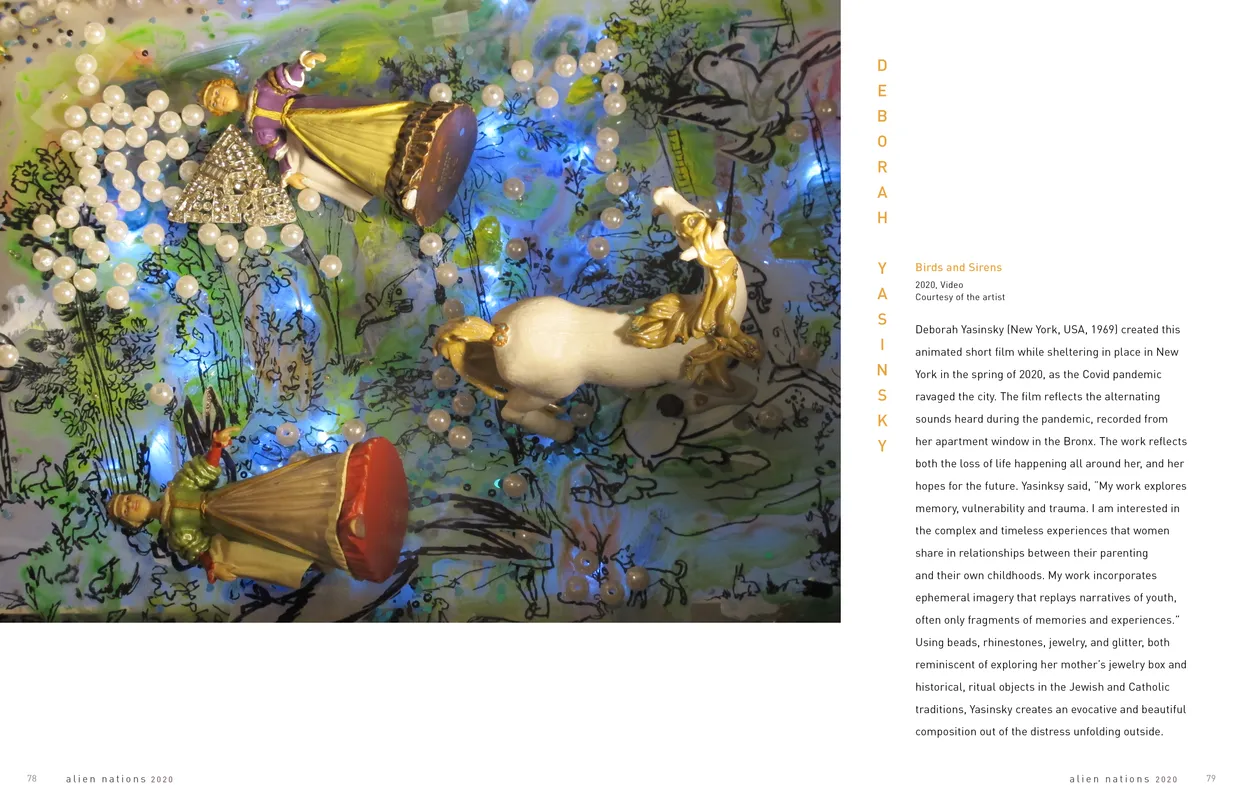 Alien Nations 2020 exhibition catalog, pages 78-79