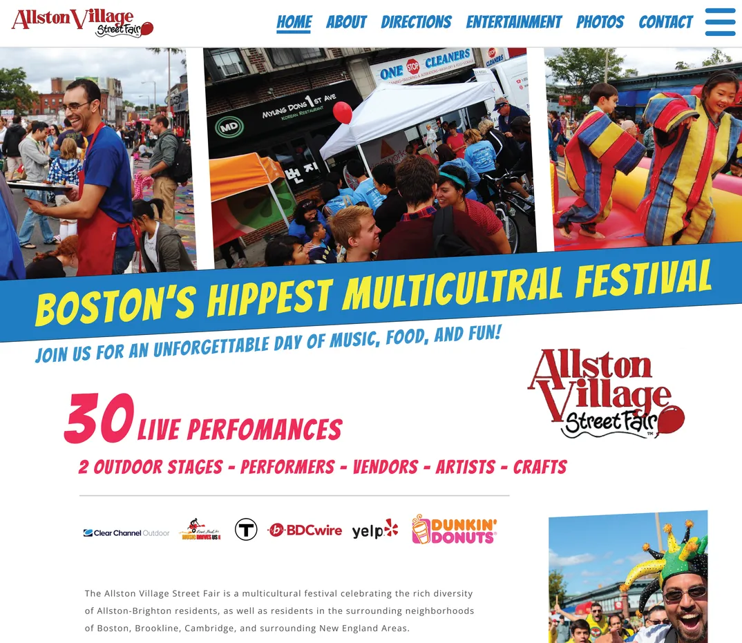 Allston Village Street Fair Website — Home Page