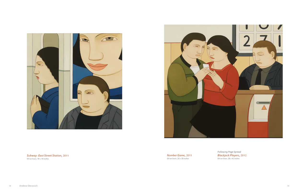 Andrew Stevovich Familiar Faces exhibition catalog, pages 18-19