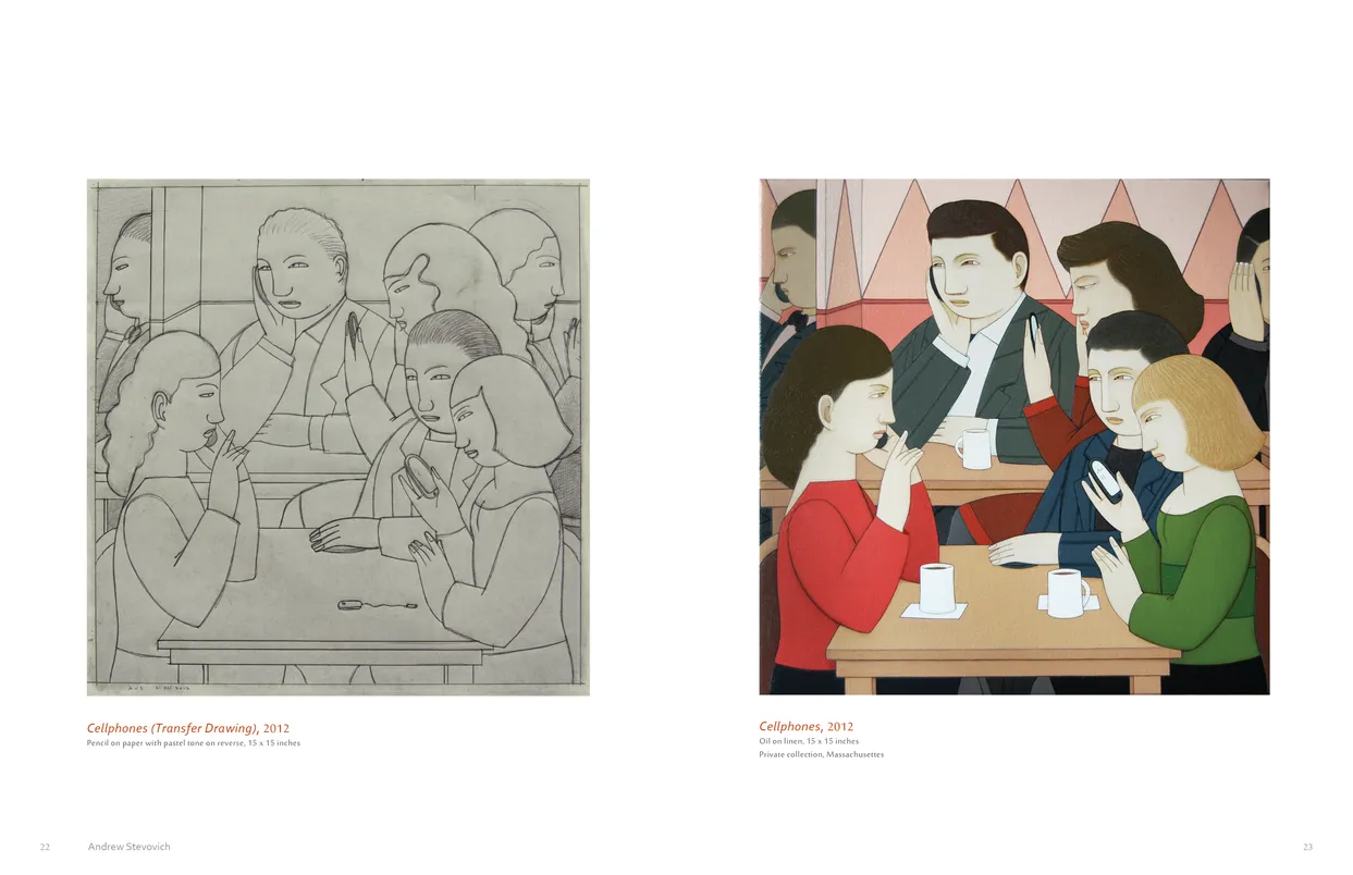 Andrew Stevovich Familiar Faces exhibition catalog, pages 22-23