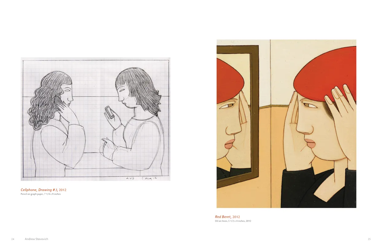 Andrew Stevovich Familiar Faces exhibition catalog, pages 24-25