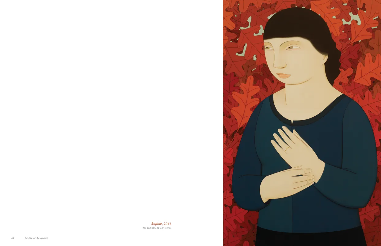 Andrew Stevovich Familiar Faces exhibition catalog, pages 44-45