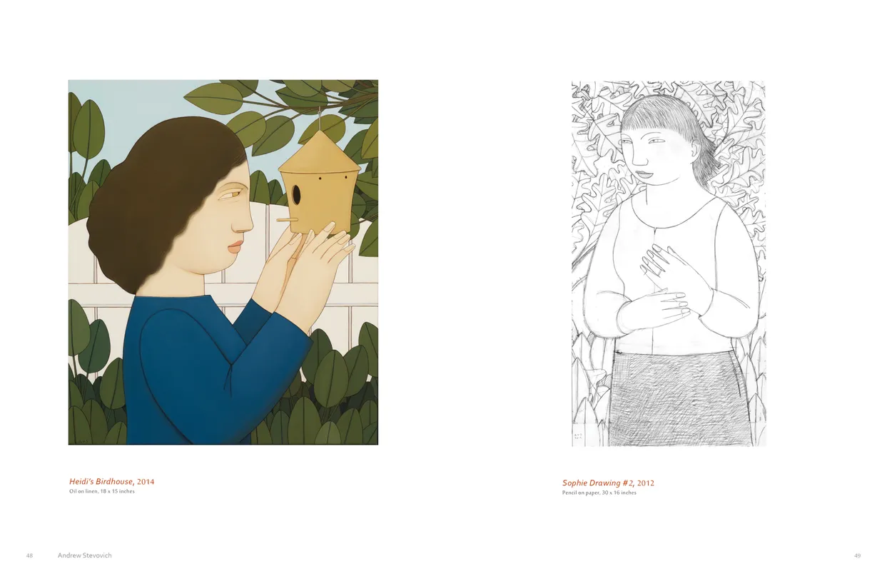 Andrew Stevovich Familiar Faces exhibition catalog, pages 48-49