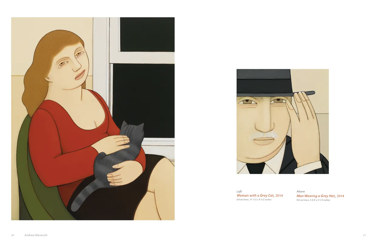 Andrew Stevovich Familiar Faces exhibition catalog, pages 50-51