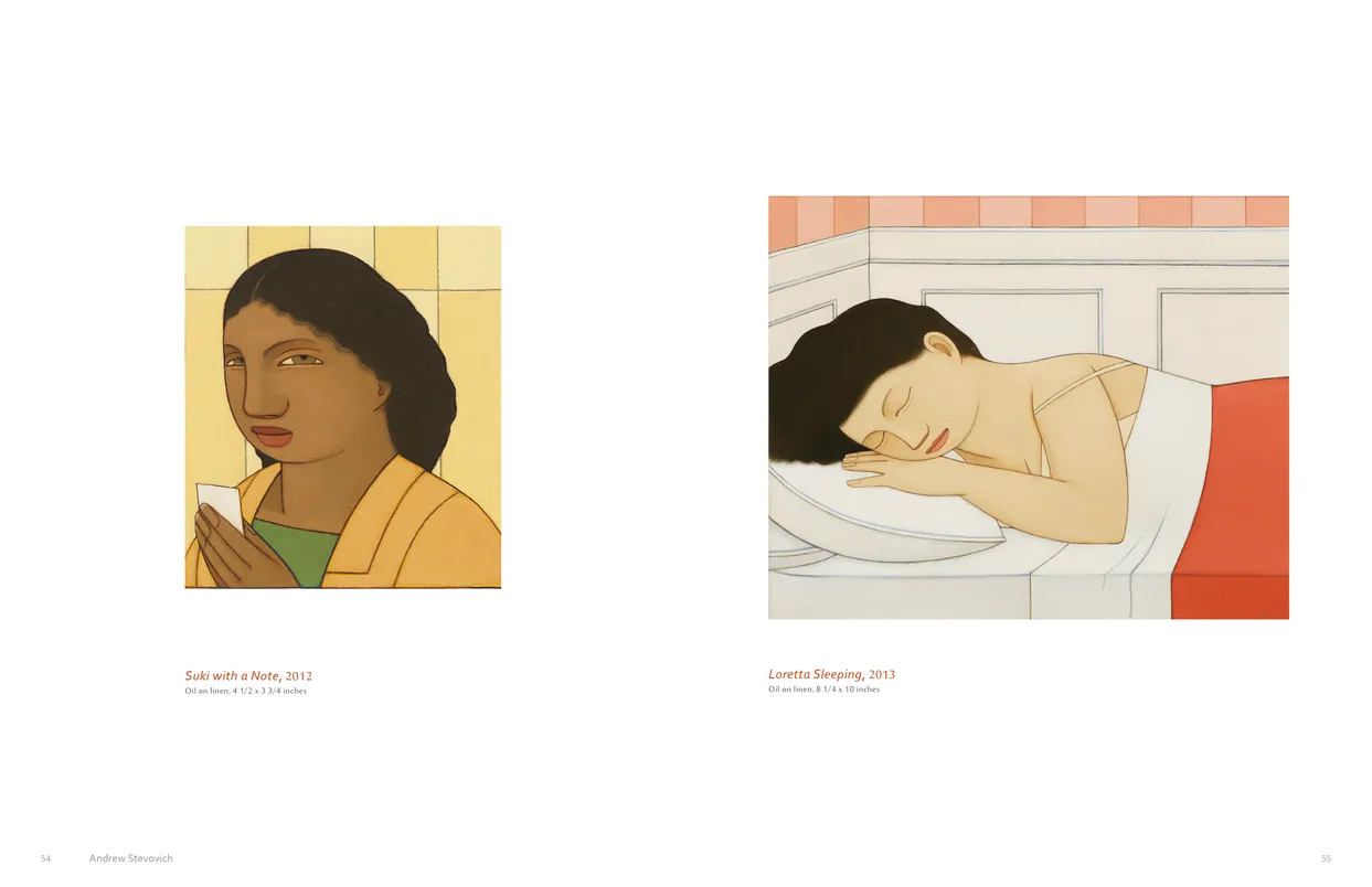 Andrew Stevovich Familiar Faces exhibition catalog, pages 54-55