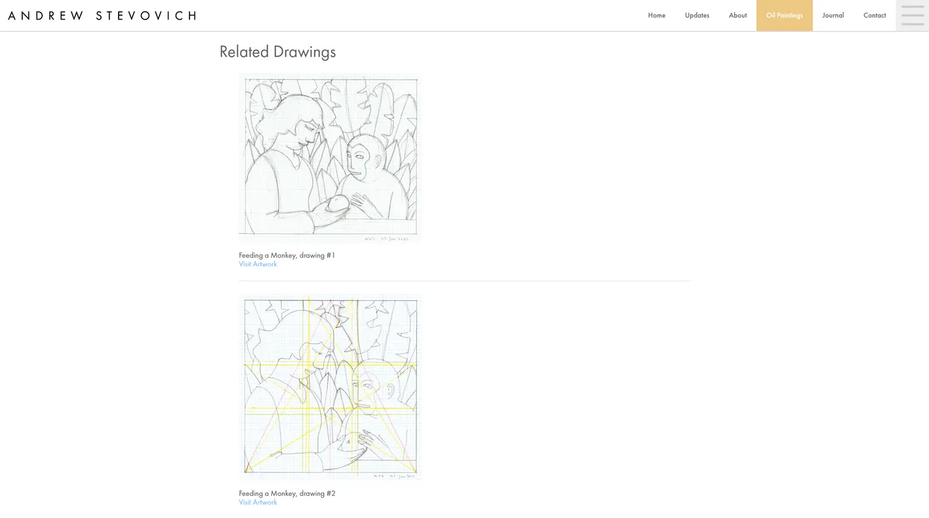 Andrew Stevovich Website — Artwork Page (Releated Drawings)