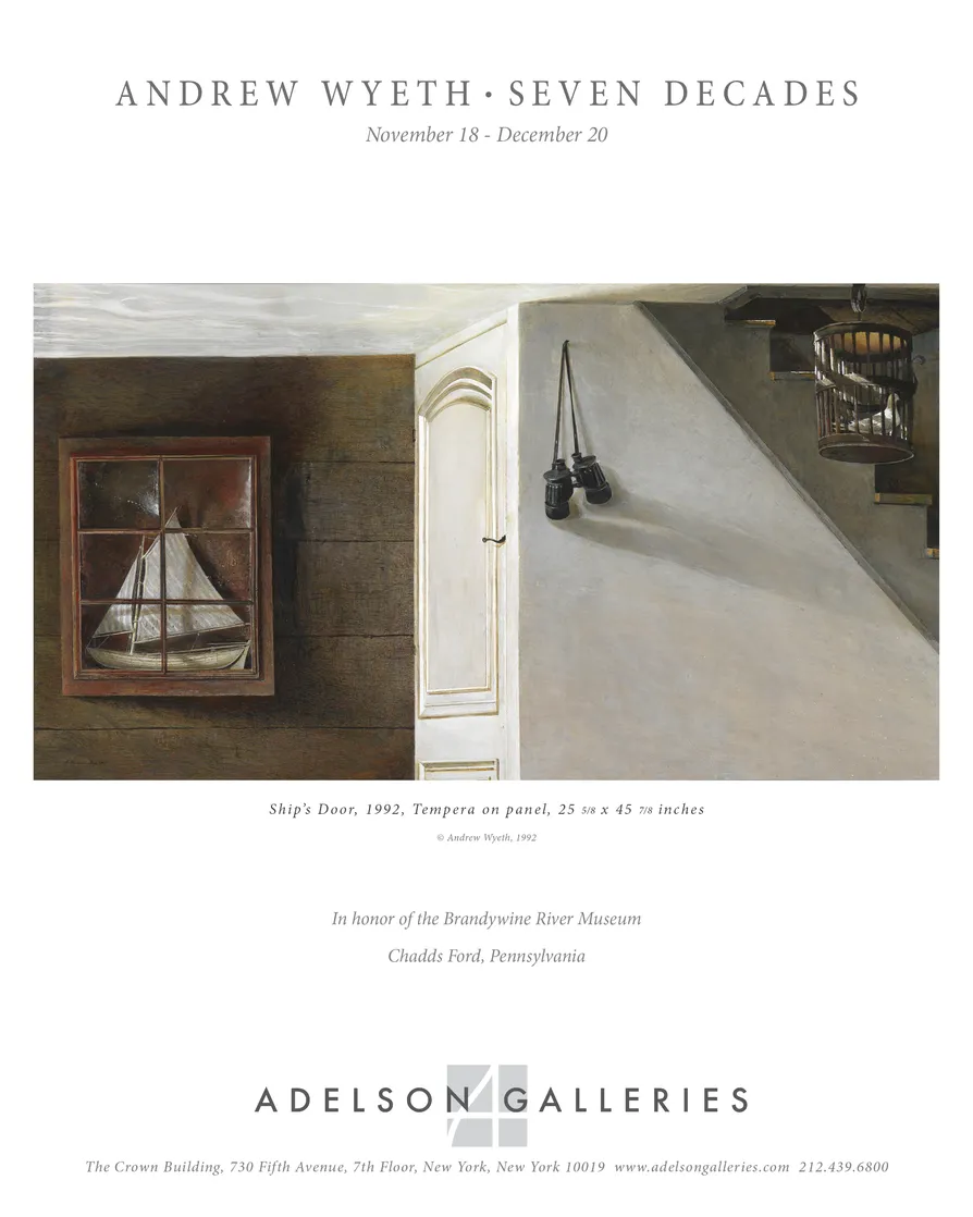 Andrew Wyeth · Seven Decades — Full-page advertisement for Art & Antiques magazine