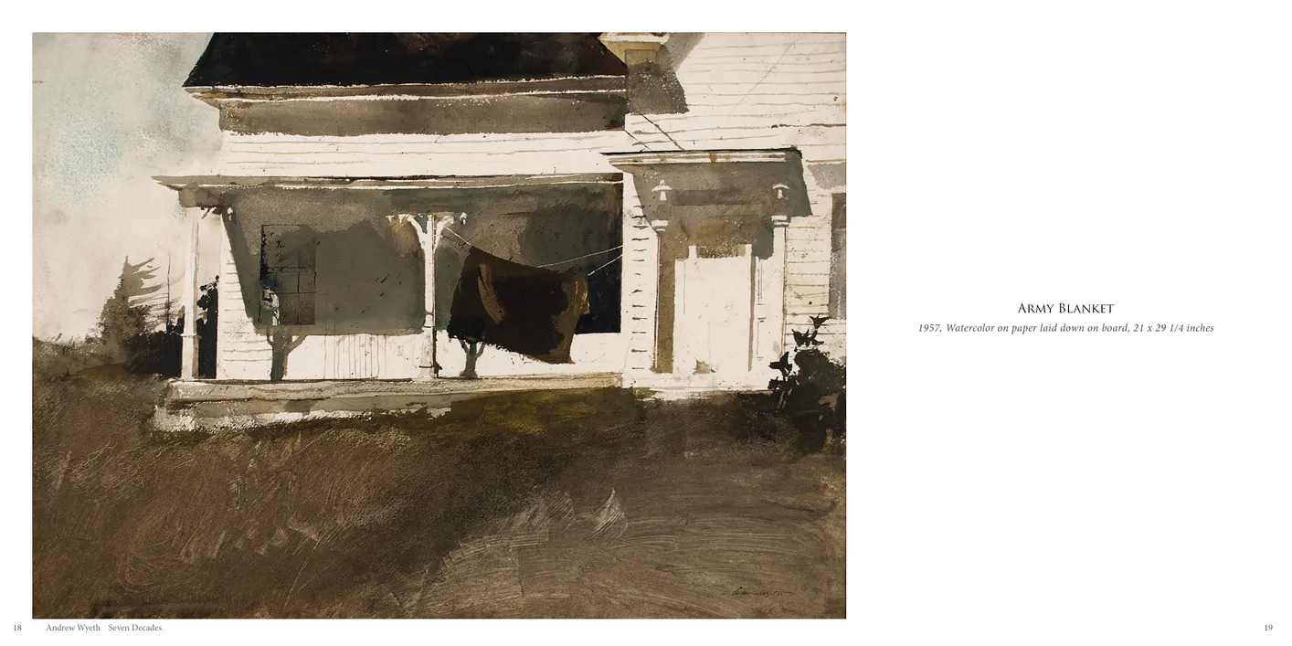 Andrew Wyeth: Seven Decades exhibition catalog, pages 18-19