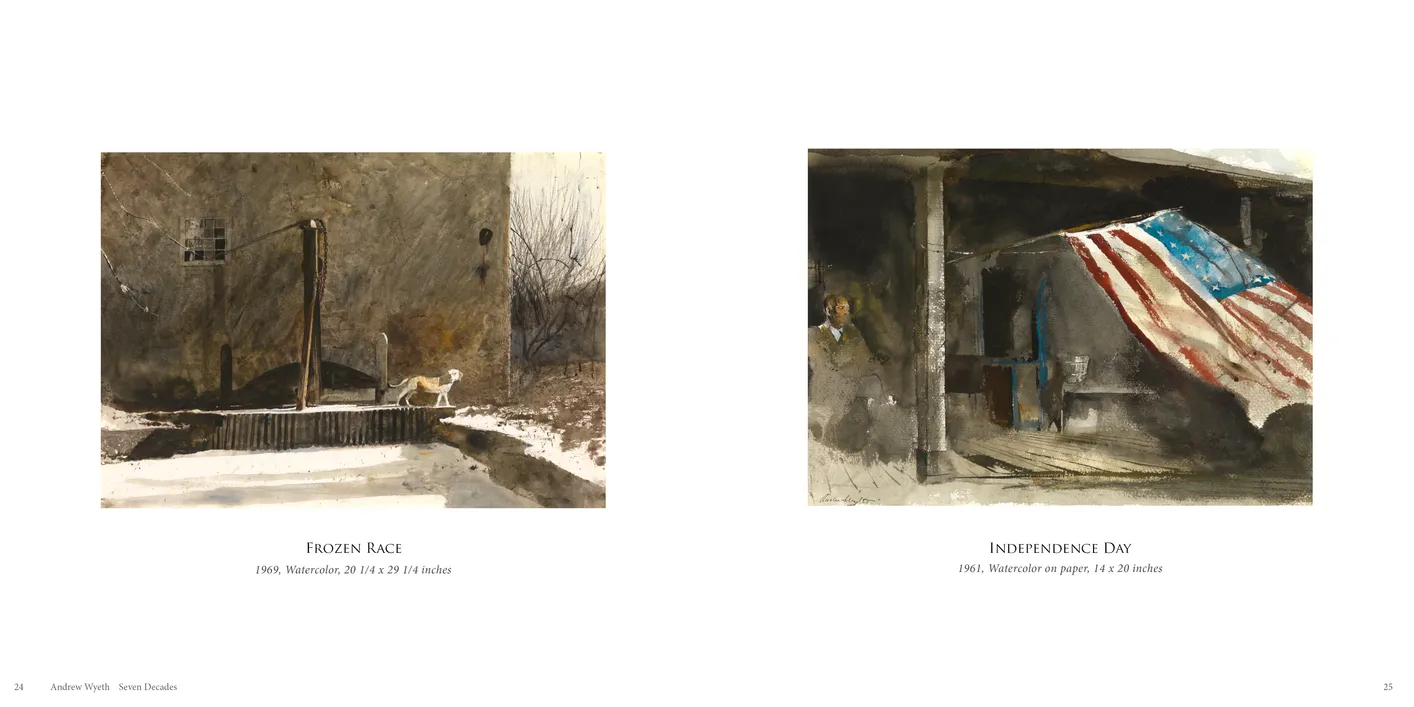Andrew Wyeth: Seven Decades exhibition catalog, pages 24-25