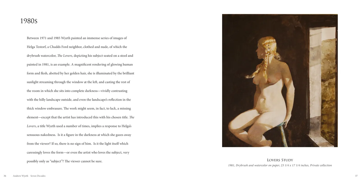 Andrew Wyeth: Seven Decades exhibition catalog, pages 36-37