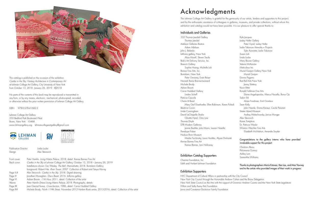 Castles in the Sky: Fantasy Architecture in Contemporary Art exhibition catalog, pages 6-7