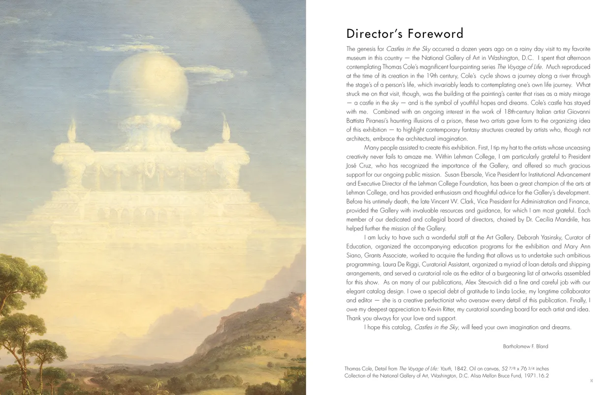 Castles in the Sky: Fantasy Architecture in Contemporary Art exhibition catalog, pages 8-9