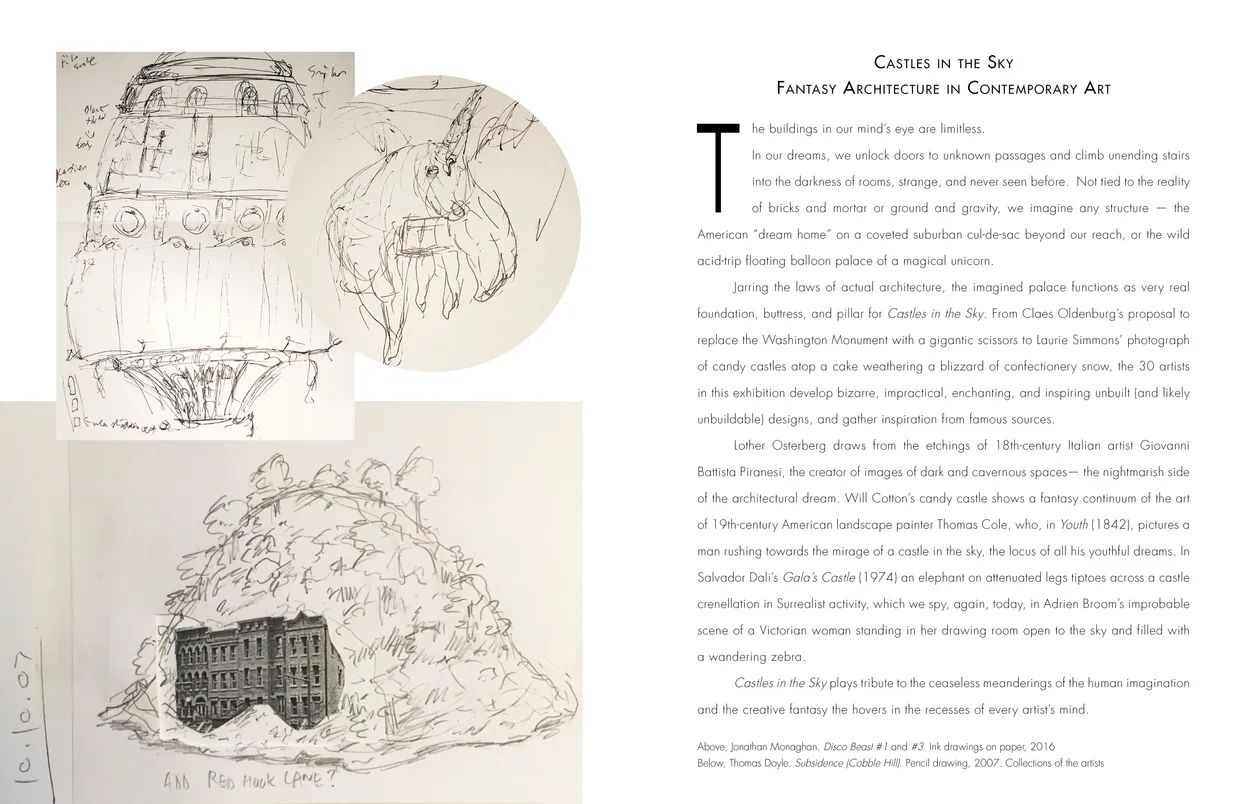 Castles in the Sky: Fantasy Architecture in Contemporary Art exhibition catalog, pages 12-13