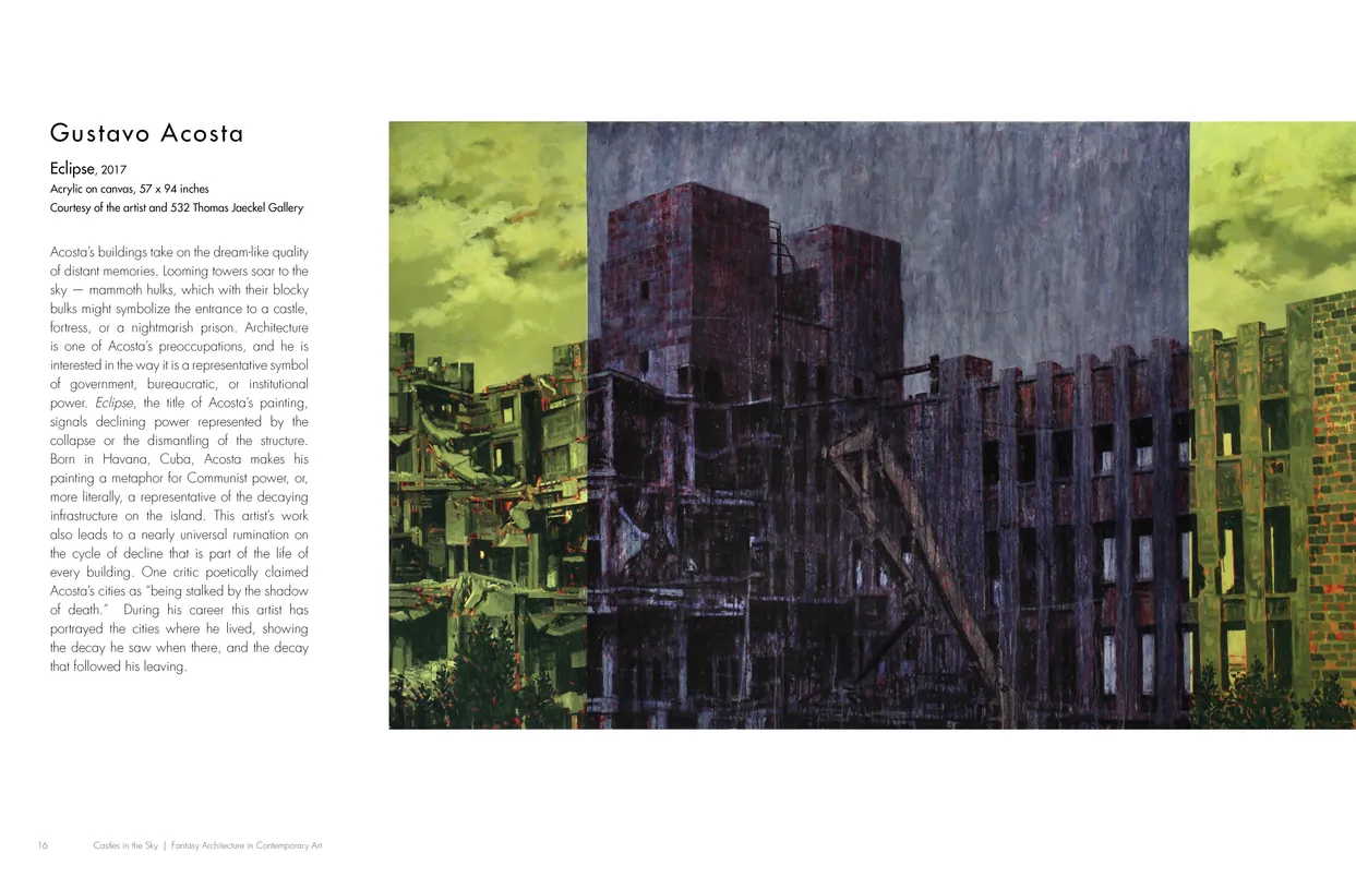 Castles in the Sky: Fantasy Architecture in Contemporary Art exhibition catalog, pages 16-17