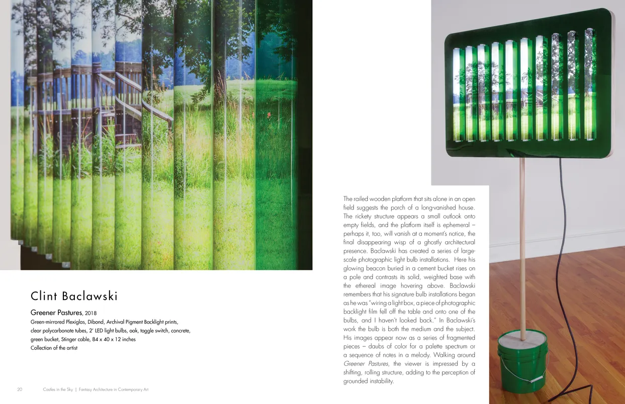 Castles in the Sky: Fantasy Architecture in Contemporary Art exhibition catalog, pages 20-21