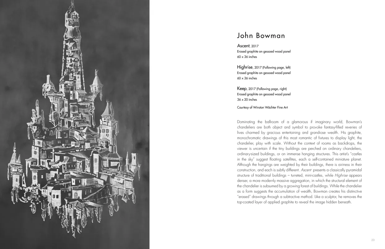 Castles in the Sky: Fantasy Architecture in Contemporary Art exhibition catalog, pages 22-23