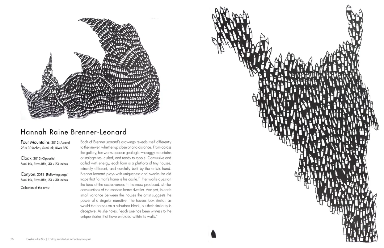 Castles in the Sky: Fantasy Architecture in Contemporary Art exhibition catalog, pages 26-27