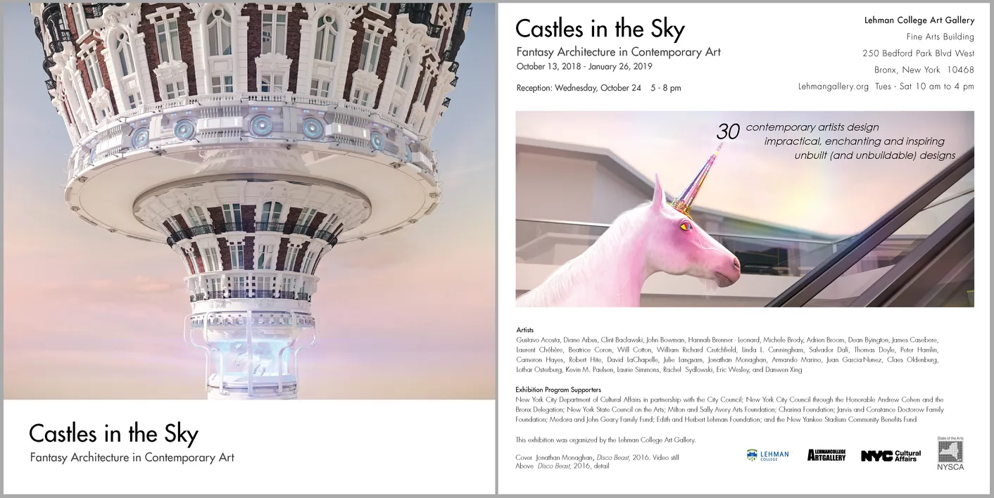 Invitation for the Castles in the Sky exhibition