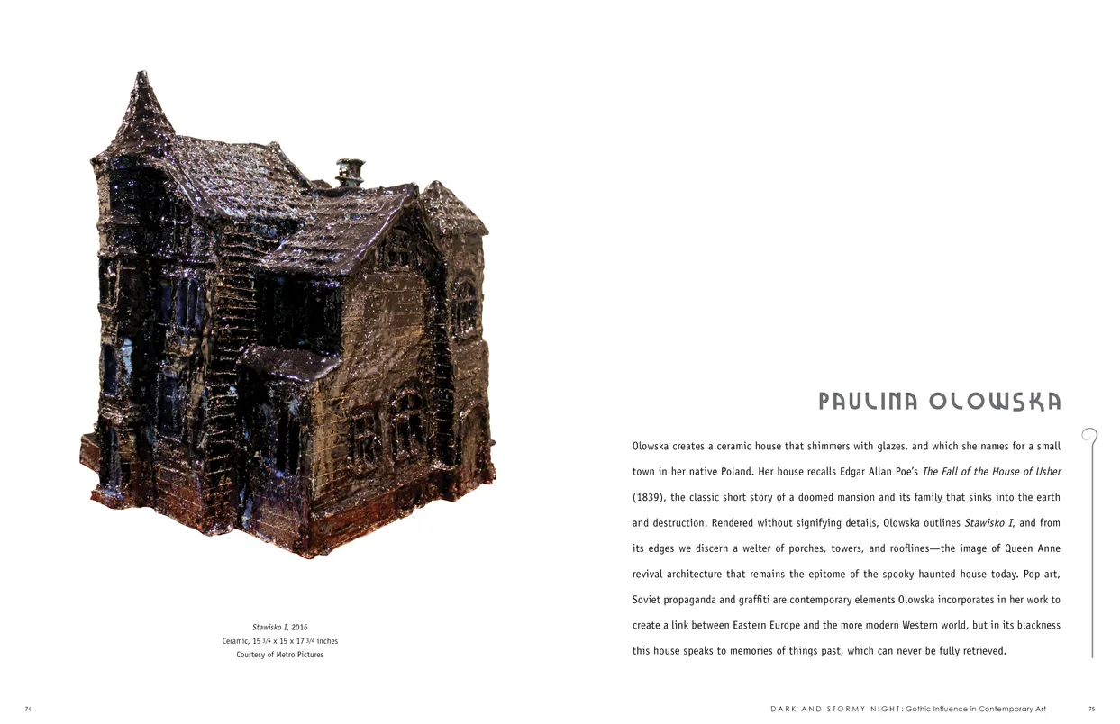 Dark and Stormy Night: Gothic Influence in Contemporary Art exhibition catalog, pages 74-75