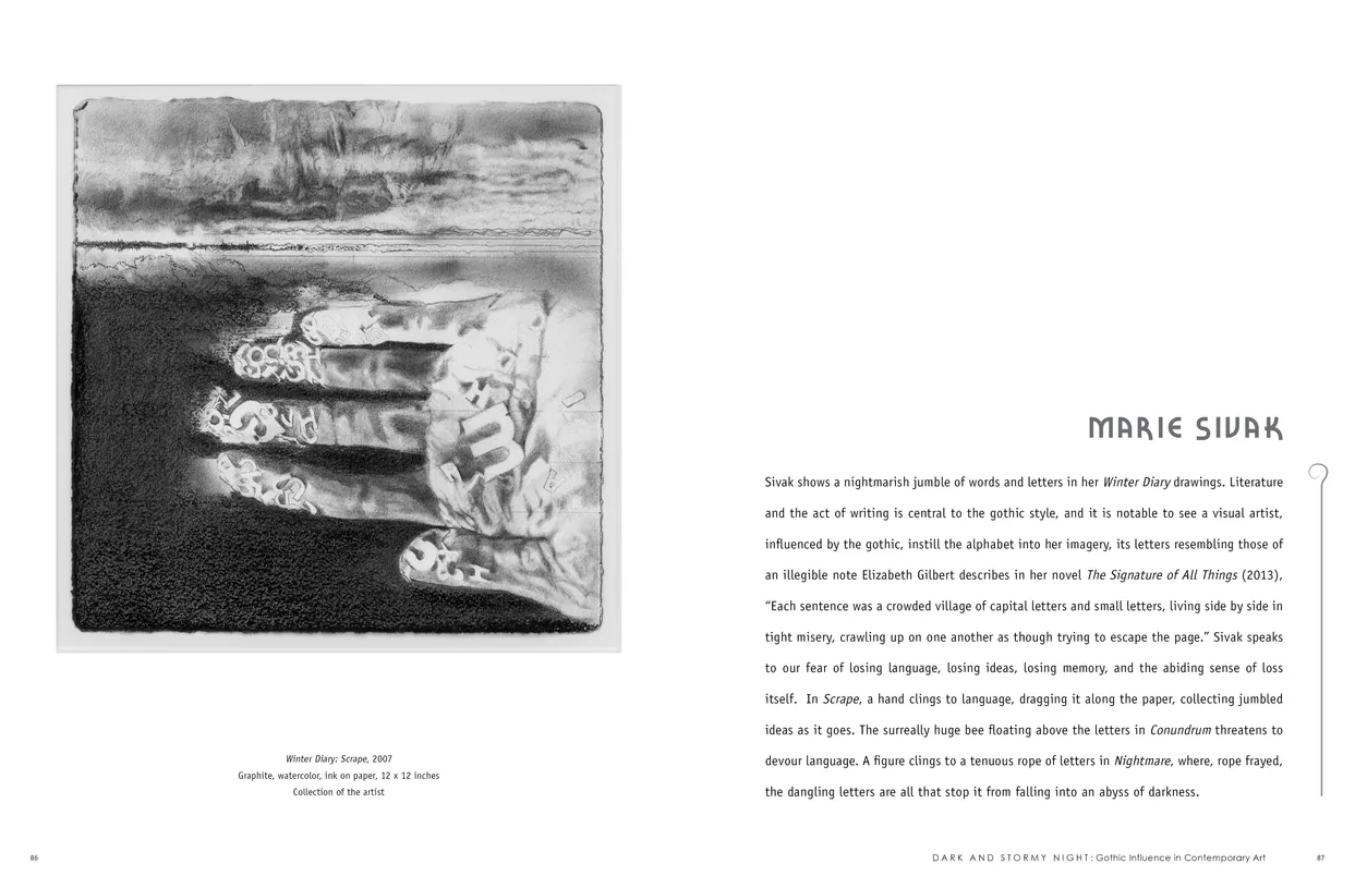 Dark and Stormy Night: Gothic Influence in Contemporary Art exhibition catalog, pages 86-87