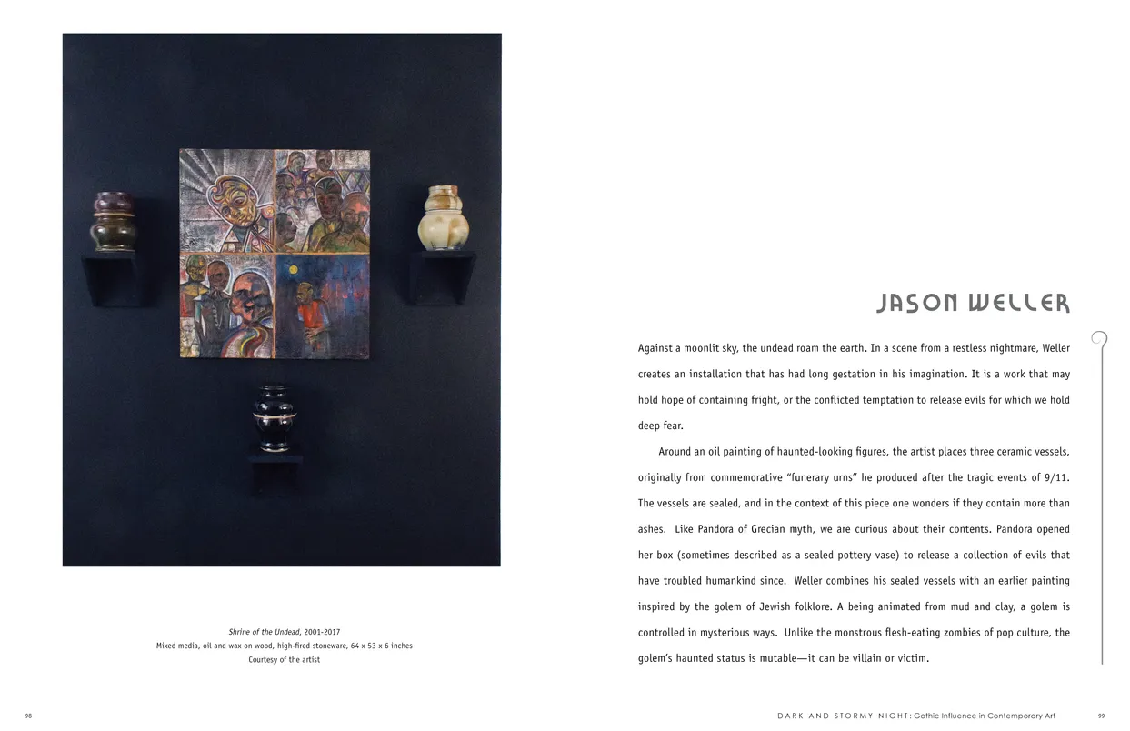 Dark and Stormy Night: Gothic Influence in Contemporary Art exhibition catalog, pages 98-99