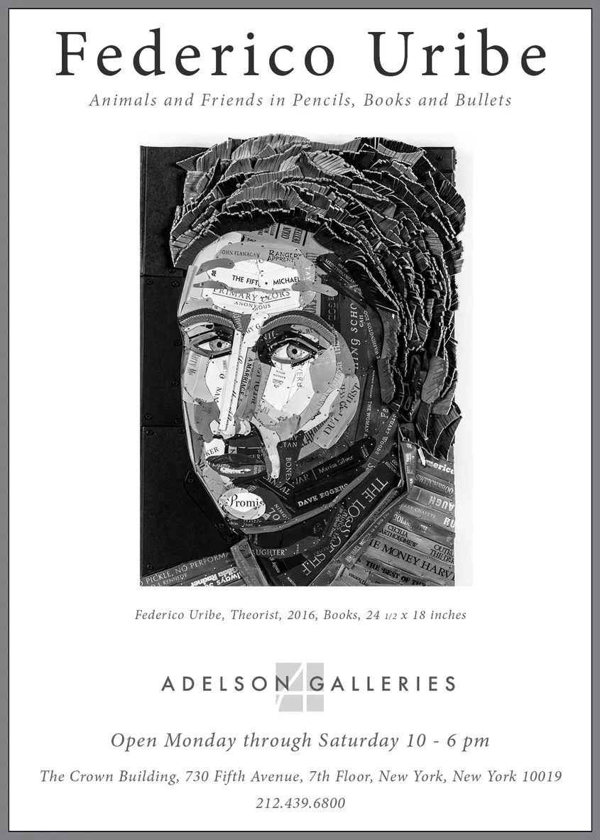 Federico Uribe: Animals and Friends in Pencils, Books, and Bullets — New York Times print advertisement #4