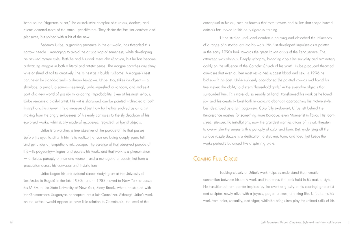 Federico Uribe: Watch the Parade book, pages 18-19