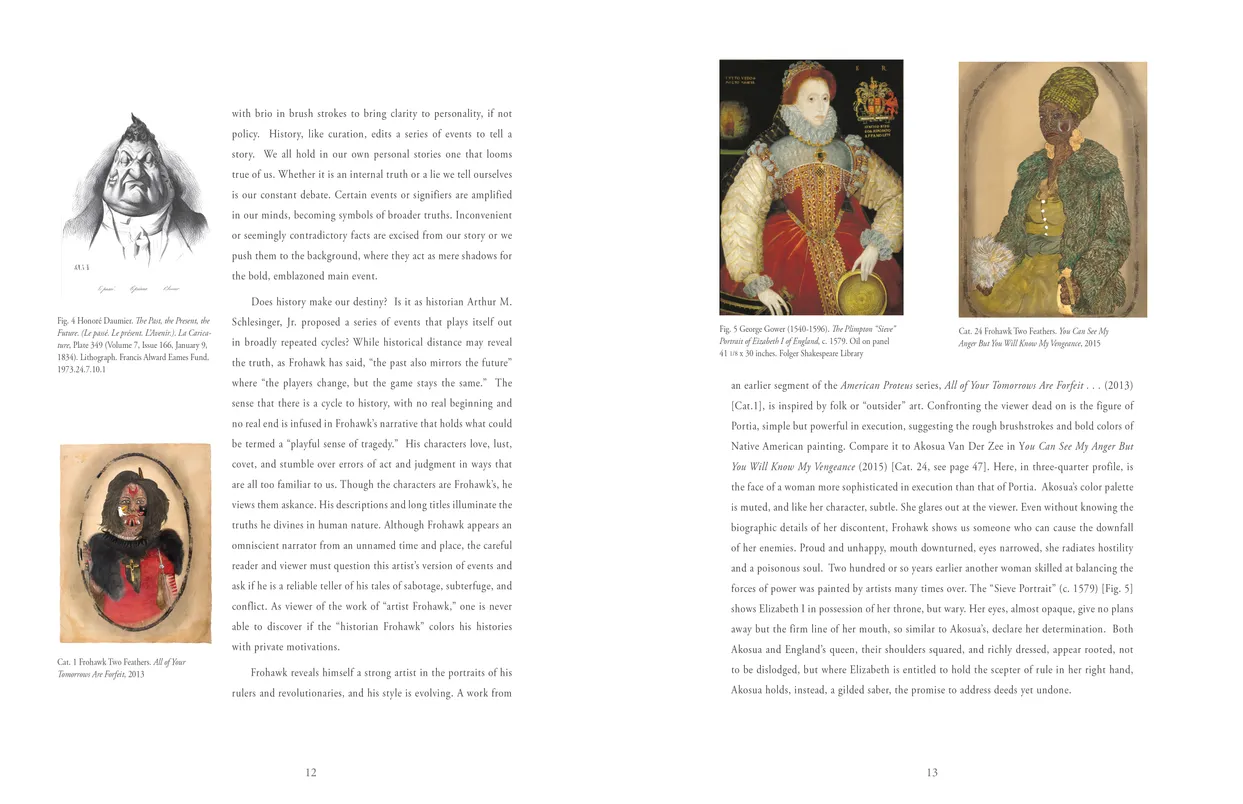 Frohawk Two Feathers Kill Your Best Ideas exhibition catalog, pages 12-13