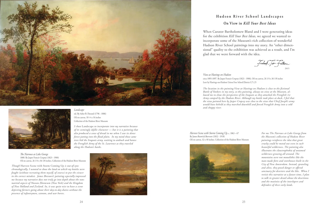 Frohawk Two Feathers Kill Your Best Ideas exhibition catalog, pages 24-25