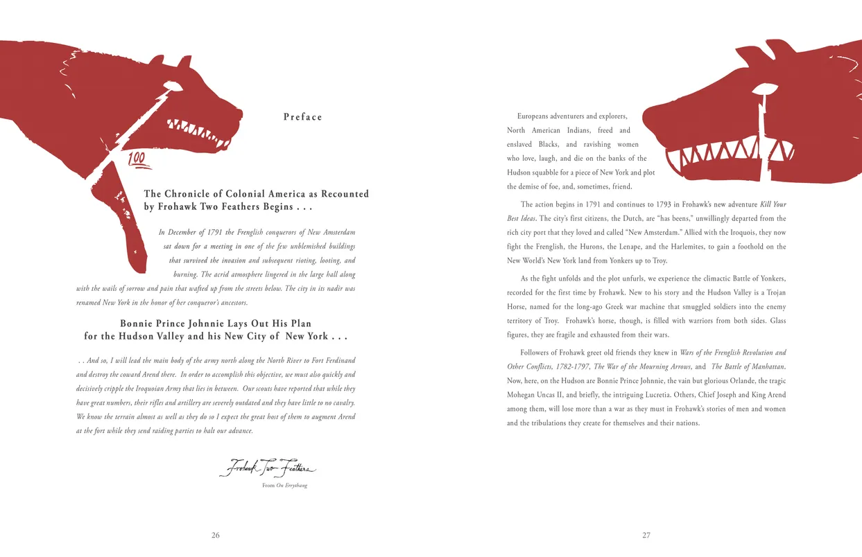 Frohawk Two Feathers Kill Your Best Ideas exhibition catalog, pages 26-27