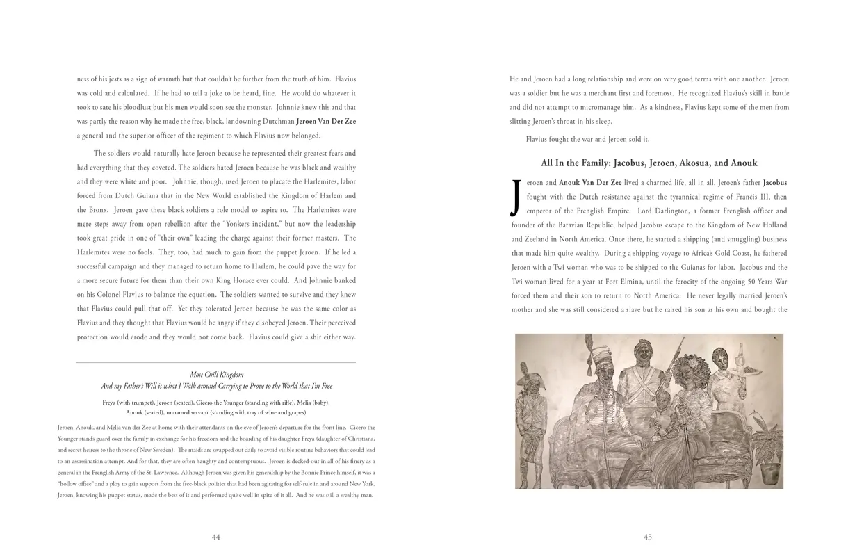 Frohawk Two Feathers Kill Your Best Ideas exhibition catalog, pages 44-45