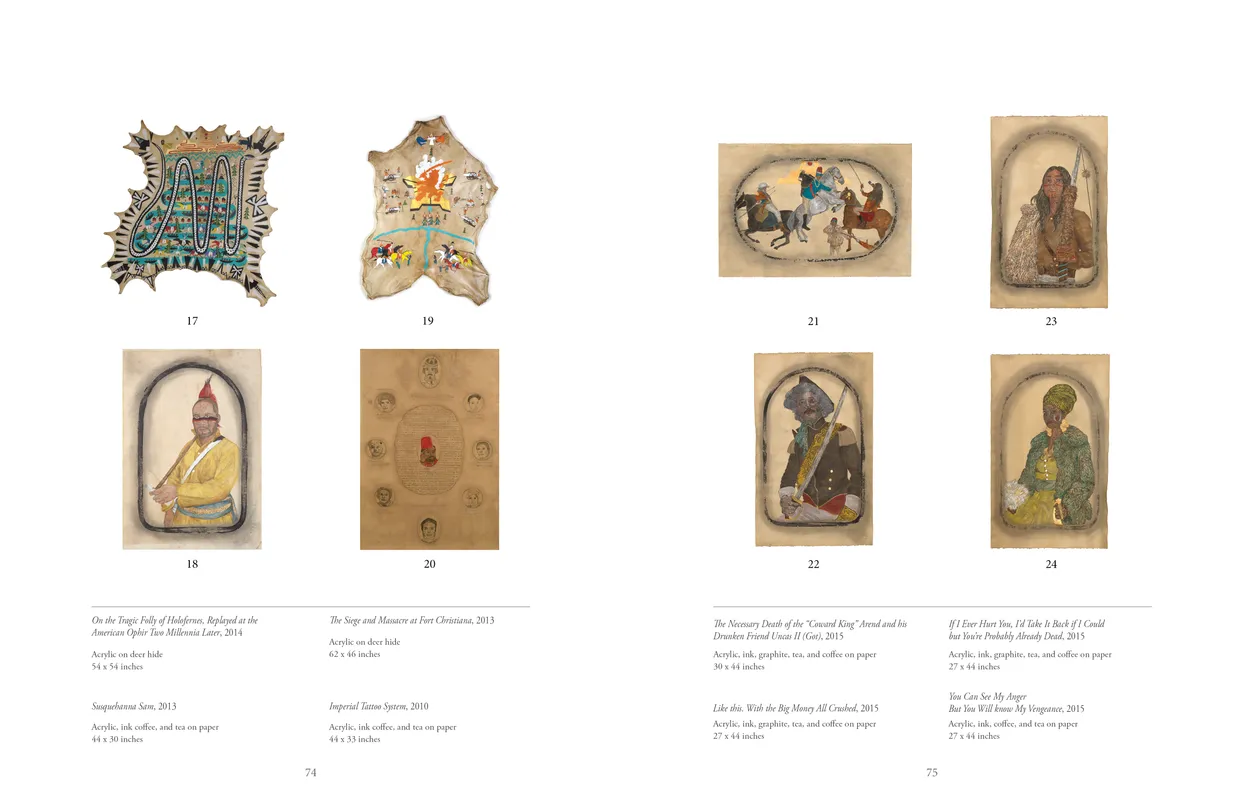 Frohawk Two Feathers Kill Your Best Ideas exhibition catalog, pages 74-75