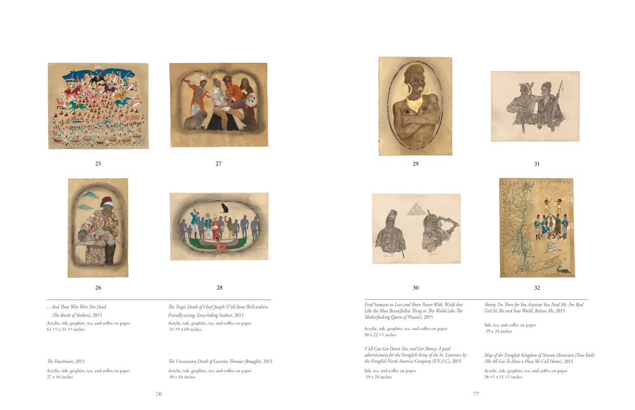 Frohawk Two Feathers Kill Your Best Ideas exhibition catalog, pages 76-77