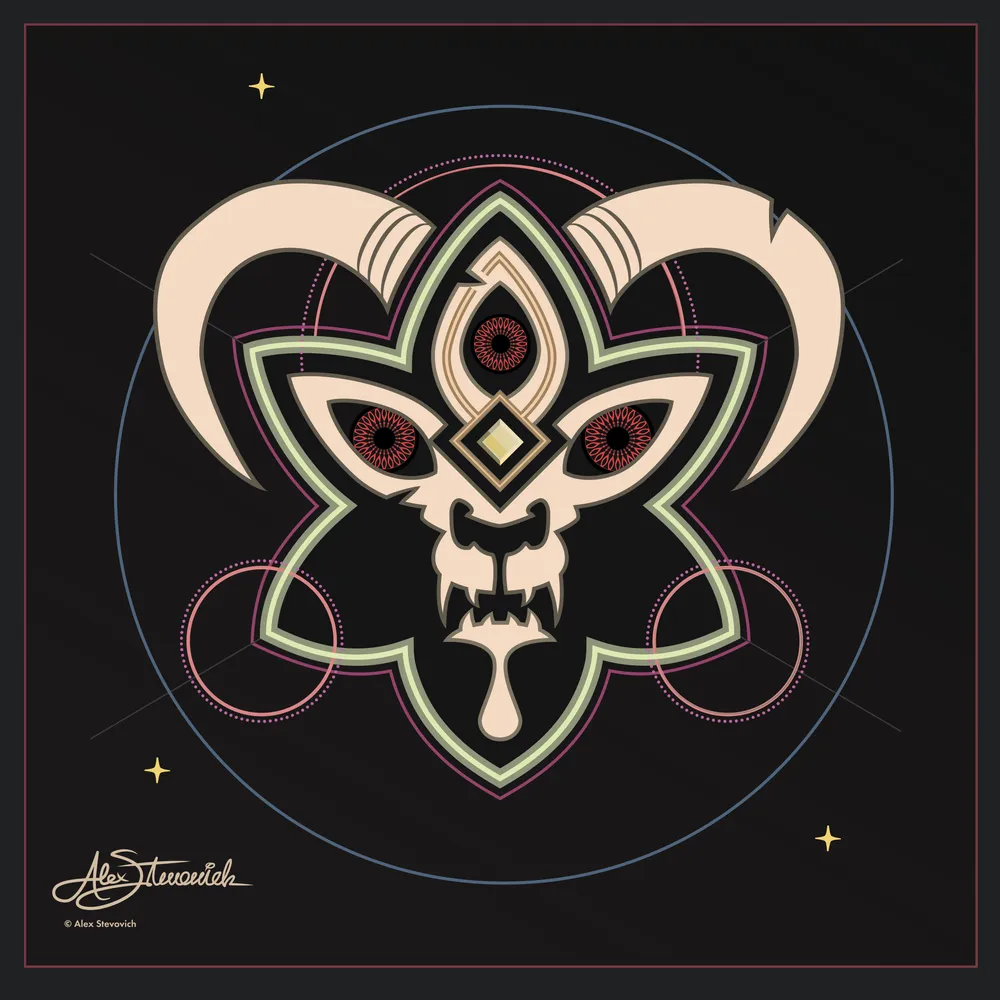 Grand Cosmic Enemy Emblem, study for Kingdom of Flowers