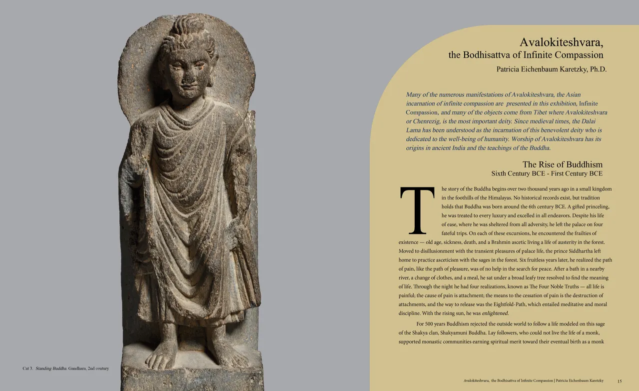 Infinite Compassion: Avalokiteshvara in Asian Art exhibition catalog, pages 14-15