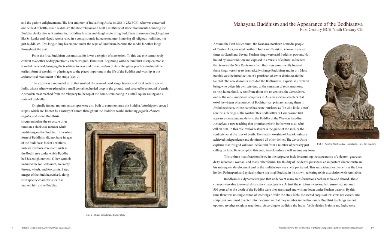 Infinite Compassion: Avalokiteshvara in Asian Art exhibition catalog, pages 16-17