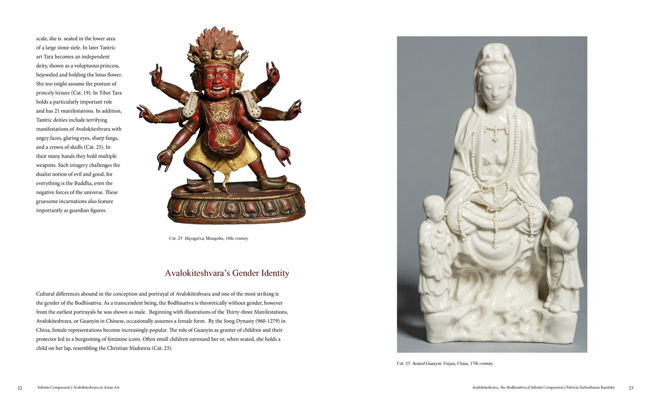 Infinite Compassion: Avalokiteshvara in Asian Art exhibition catalog, pages 22-23