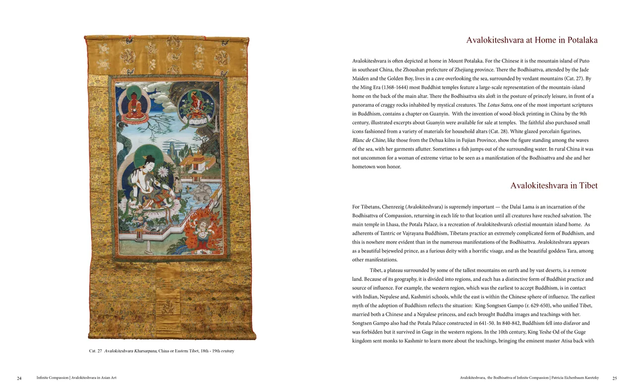 Infinite Compassion: Avalokiteshvara in Asian Art exhibition catalog, pages 24-25